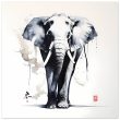 Harmony in Hues: The Majestic Zen Elephant Print 25
