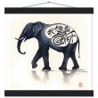 Eternal Serenity: The Enigmatic Black Zen Elephant Print 22