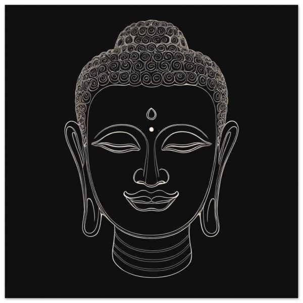 Monochrome Buddha Head Wall Art 6