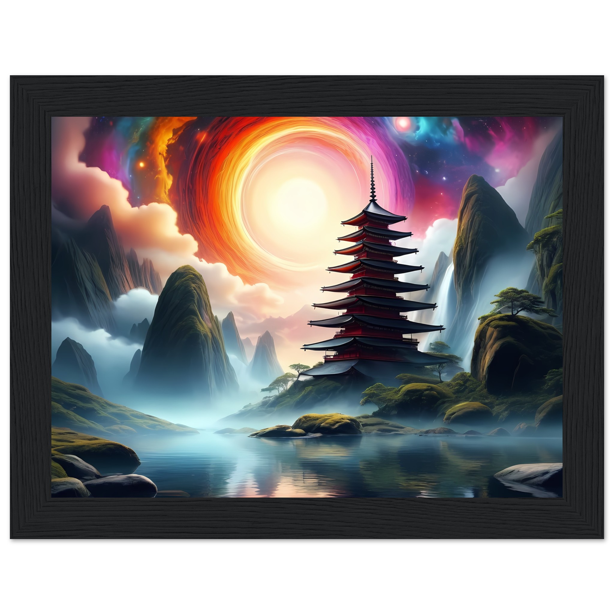 Harmony Unveiled: Wooden-Framed Elegance for Your Dreamlike Temple 2