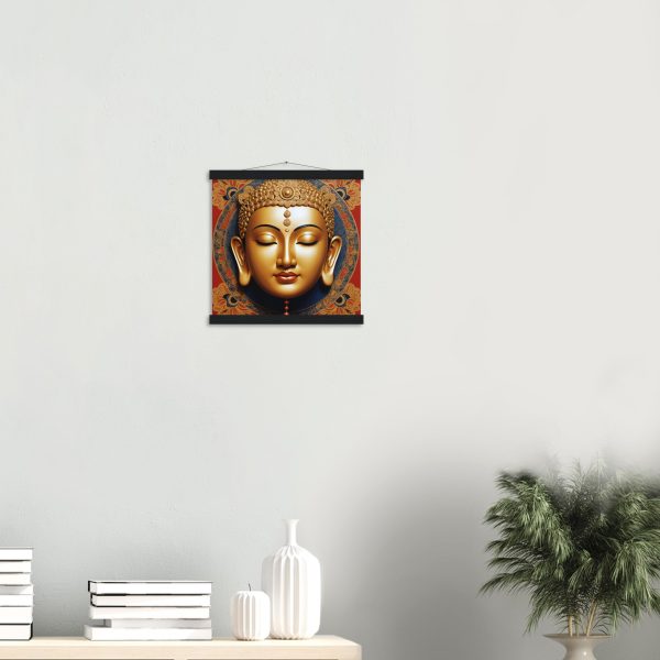 Golden Serenity: Zen Buddha Mask Poster 7