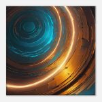Eternal Radiance: Zen Canvas Print with Light Spirals 7