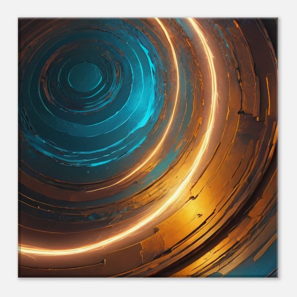 Eternal Radiance: Zen Canvas Print with Light Spirals 3