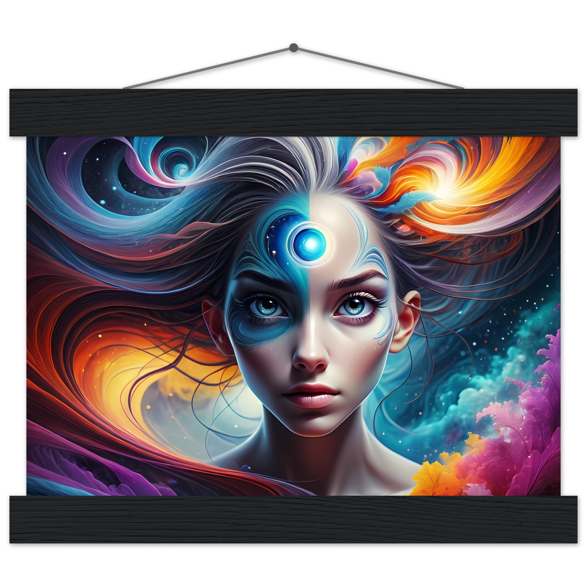 Ephemeral Harmony: Zen Woman’s Portrait Poster – A Captivating Symphony 2