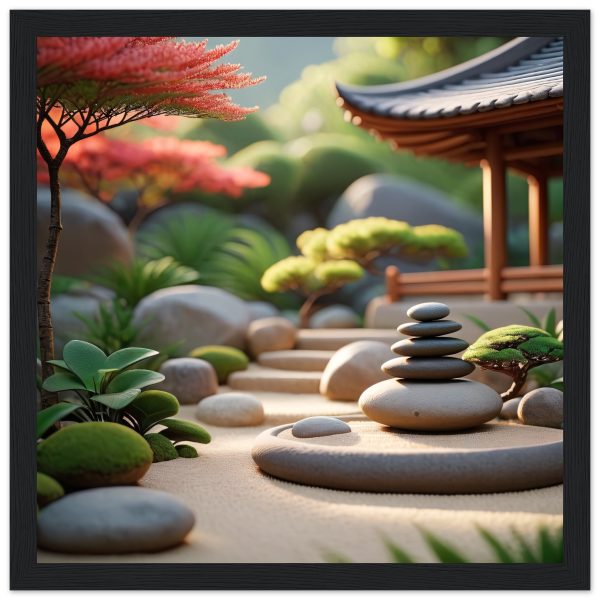 Japanese Pagoda Garden Serenity Framed Art 2