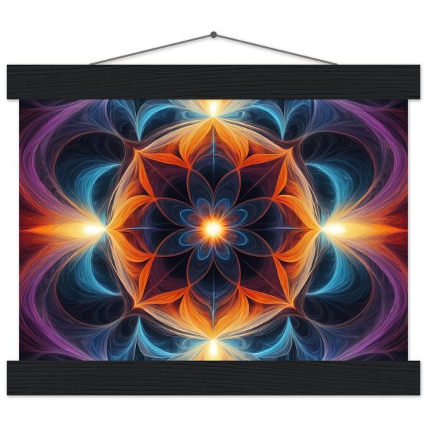 Spiral Serenity: Zen-Inspired Lotus Blossom Poster with Hanger 2