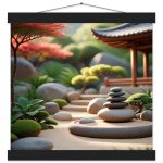 Harmony Unveiled: Japanese Pagoda Zen Garden Poster 6