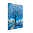 Blue Blossom Tree in a Field of Flowers 19
