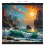 Ocean Bliss at Dawn – Premium Poster with Hanger 6