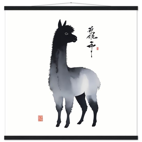 A Fusion of Elegance: The Black and White Llama Print 13