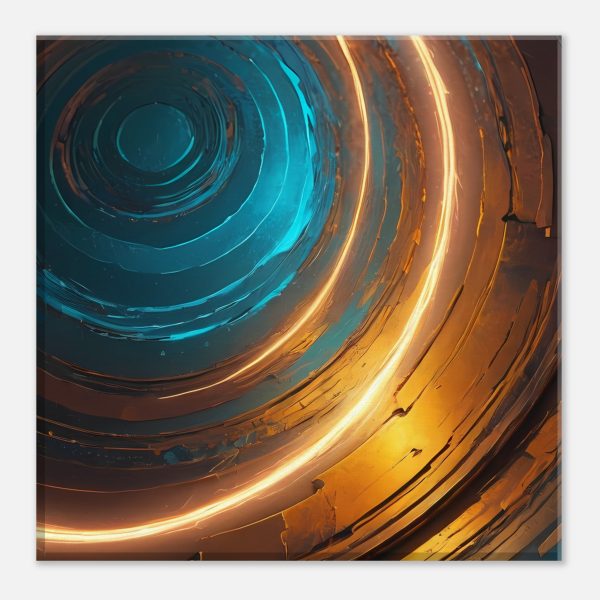 Eternal Radiance: Zen Canvas Print with Light Spirals 2