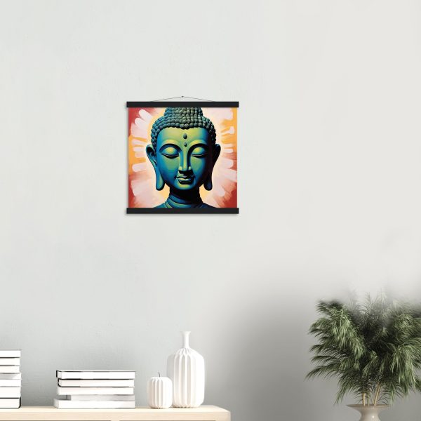 The Blue and Green Buddha Head Canvas 9