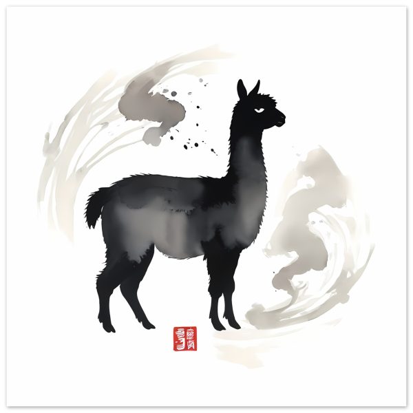 Elevate Your Space: The Black Llama Print 12