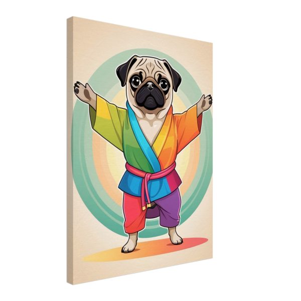 Yoga Pug Pup Poster: A Vibrant and Funny Artwork 4