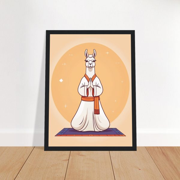 Llama in Meditation: A Humorous Yoga Illustration 8