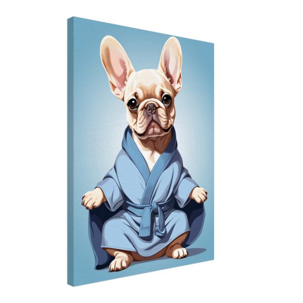 The Yoga Frenchie Canvas Wall Art 11
