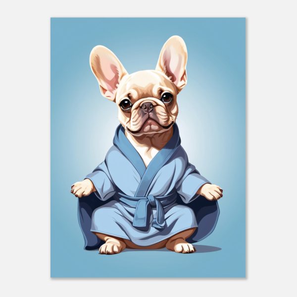 The Yoga Frenchie Canvas Wall Art 12