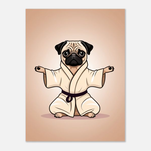 Yoga Pug Wall Art Poster: A Lively and Adorable Artwork 12