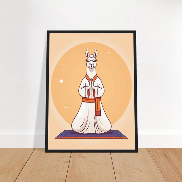 Llama in Meditation: A Humorous Yoga Illustration 6